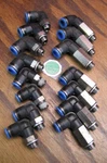 Festo (15) Push-to-connect 6mm & 8mm Elbow Threaded Fitting Lot. Fixed Price $45.00.