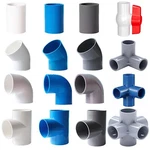 Pvc Pipe Fittings Various Type Straight,tee, Elbow Water Supply White/blue/grey. Fixed Price $266.38.