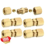Uxcell 5 Pcs Brass Tube Fitting 5mm Od Connector Npt Straight Union. Fixed Price $27.99.