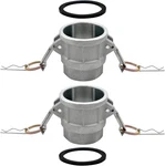 2pcs Type D Aluminum Global Cam And Groove Hose Fitting Npt D-200 2" With. Fixed Price $38.99.