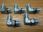(5) Brennan 6801-06-06-nwo-fg Male Jic X Orb 90 Elbow 3/8" Adapters. Fixed Price $19.99.
