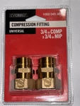 Everbilt 3/4" Comp X Npt Brass Water Heater 2 Compression Fittings New. Fixed Price $24.99.