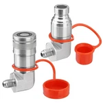 Metlead 90 Degree Elbow 1/2" Flat Face Skid Steer Hydraulic Quick Connect Cou.... Fixed Price $77.27.