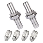 Pysrych Stainless Steel 3/8" Barbed X Barbed, Brass With Silver Finish. Fixed Price $14.76.