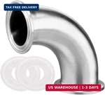 Beduan Elbow 90 Degree 1-1/2" Tube Od Stainless Steel 1.5" Tri Clamp Sanitary Pi. Fixed Price $25.18.