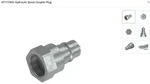 John Deere At117365 Hydraulic Quick Coupler Plug. Fixed Price $50.00.