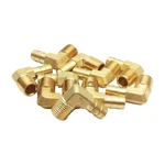 Lot Of 10 Midland 32041 Elbow Fitting, 3/8in Hose Barb, 1/4in Male Nptf, 150psi. Fixed Price $30.00.