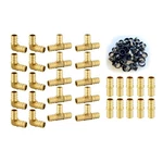 Efield 130pcs 1/2" Pex Brass Barb Crimp Fittings Tee Elbow Coupler Copper Rings. Fixed Price $45.99.