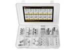 64 Pcs. Hydraulic Npt Pipe Fittings Cap & Plug Adapter Assortment Kit, Galvan.... Fixed Price $111.69.
