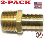 1 " Hose Barb X 3/4" Mnpt Brass Straight Fitting 102-1612c 2 Pack. Fixed Price $19.05.