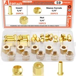 50pcs 1/4" Brass Compression Fittings (50pcs) Kit. Fixed Price $18.45.