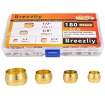 180pcs Tube Od 1/4" 5/16" 3/8" 1/2") Brass Compression Sleeves Ferrules,4. Fixed Price $26.35.