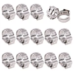 Swpeet 35pcs 12.8-15.3mm 304 Stainless Steel Single Ear Hose Clamps, C. Fixed Price $14.09.