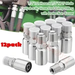 Racewill 12 Pack 1/2" Hydraulic Hose Fittings, I.d. X Nptf Male. Fixed Price $36.99.
