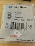 John Guest Pi1208s 1/4" Bag Of 10. Fixed Price $17.99.