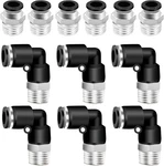 Mankk 12pcs 1/4 Inch Tube Od X Npt Thread Elbow And Straight Combinatio. Fixed Price $12.05.