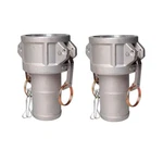 2 Pcs Inch Discharge Hose Aluminum Cam Lock Fittings, And Groove Layfla.... Fixed Price $43.05.
