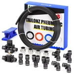 Tailonz Pneumatic Black 1/4 Inch Od 10 Meter 32.8ft Pu Air Tubing Kit. Fixed Price $25.29.