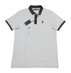 Psycho Bunny Men's Micro Chip Gray Copper Tipped Pique Short Sleeve Polo Shirt. Fixed Price $108.00.