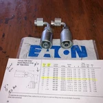 08u-j36 Eaton Hose End, Lot Of 2, Jump Size, 1/2 Hose, #6 For-seal 90, Free Ship. Fixed Price $22.00.