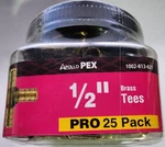 Apollo 1/2 In. Brass Pex-b Barb Tee Pro Pack (25 Pack) Model # Apxt1225jr. Fixed Price $53.99.