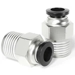 Tailonz Pneumatic Male Straight 6mm Tube Od X 1/4 1/4"npt, Silver. Fixed Price $14.32.