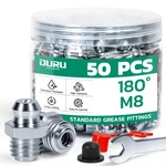 50 Pcs M8 Grease Fittings Kit, Metric Zerk Straight, Kit (9mm). Fixed Price $14.75.
