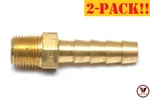 2-pack 1/4" X Brass Male Npt Barb Hose Straight Fitting 125-4b Factory New. Fixed Price $12.22.