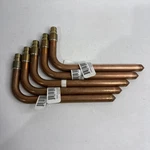 (5)jones Stephens S71001 Stub Out Elbow 1/2" F1960 4" X 8" Copper. Fixed Price $44.99.