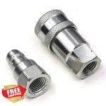Ceker Hydraulic Quick Connect Coupler 1/4" Npt Tractor Couplers Iso 7241-a. Fixed Price $26.99.