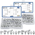 260pcs Sae & Metric Grease Fittings Kits, Hydraulic Zerks Assortment S.... Fixed Price $50.59.