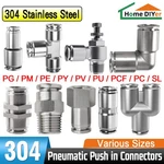 A2 Stainless Steel Pneumatic Push In Connectors Air Water Pipe All Type Fittings. Fixed Price $128.29.