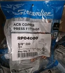 New Bag Of 5 Mueller Streamline Rp04000 3/8" Od Acr Copper Press Tee Fittings. Fixed Price $32.00.