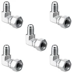 Racewill 5 Pack 90 Degree Elbow Jic 1/4" Male X Female, Silver. Fixed Price $31.23.