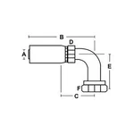 Hydraulic Hose Crimp On Fitting 3/4"x16 For Jic 06u-668 Hy0608fj90t. Fixed Price $25.42.