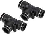 Patikil 1/2" Push To Connect Air Line Fitting, 2 Pack Tee T 0.5 Inch, Black. Fixed Price $13.24.