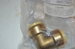 Premier Brass Push-fit Elbow, 3/4 In., Lead-free. Fixed Price $14.60.