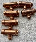 Lot Of 6 3/4 X 1/2 Copper Press Tees Mueller Nibco Unused Loose. Fixed Price $29.99.