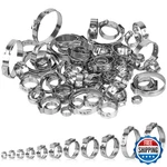 Gaohui 82 Pcs Single Ear Hose Clamps 11 Sizes 5.8-38.1mm 304 Stainless Steel. Fixed Price $14.19.