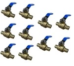 Ez-fluid (10-packs) 1/2 Brass Pex Ball Valve Full Port Water Stop Shut Off,lf,pe. Fixed Price $48.44.