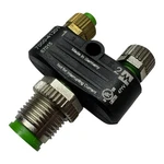 Murrelektronik 7000-41201 M12 T Coupler 4-pin Male To Dual M8 Female Connector. Fixed Price $9.59.