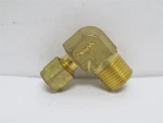 230091 New-no Box; Swagelok B-400-2-6rt Brass Elbow; 90deg; 1/4" Tube To 3/8npt. Fixed Price $14.84.