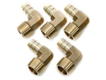 Ltwfitting 90 Degree Elbow Brass Barb 1/2" Id Hose X Male Npt, Pack Of 5. Fixed Price $14.43.