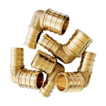 (pack Of 5) Efield 3/4" Pex X 1/2" Reducing Elbow Brass Pack 5, Copper. Fixed Price $17.57.