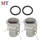2pcs Industrial 3in Type C Camlock Set - W/handle & Serrated Connector. Fixed Price $23.79.