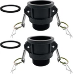 Polypropylene Type B Cam Groove Fitting Female 1-1/2" 1.5 Inch, B, Black. Fixed Price $23.23.