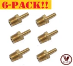 6-pack! New!! 1/8"x1/8" Brass Male Npt Barb Hose Straight Fitting 125-2a. Fixed Price $44.30.