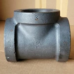 3" Black Cast Iron Tee , Anvil Female Model# 0300033008 Pres. Rat. 125lbs. Fixed Price $62.90.