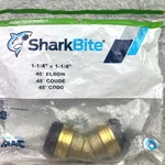 Sharkbite 1-1/4 Inch 45 Degree Push To Connect Elbow Plumbing Fitting. Fixed Price $24.99.