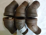 Lot Of 6 B&k Mueller 3/4" Malleable Black Iron Street 45 Elbow Pipe Fitting. Fixed Price $24.99.